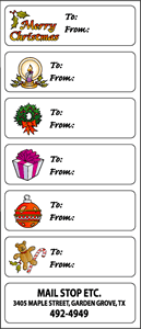 image of christmas to and from stickers